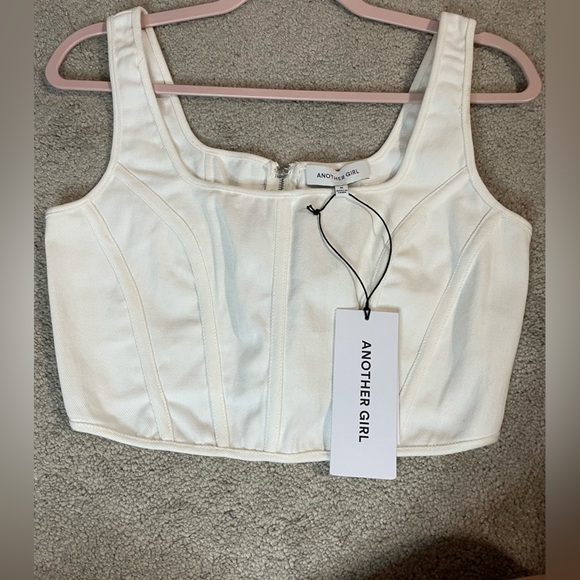 NWT Another Girl||Cut Work Jean Corset,Size Medium. Floral design. - Picture 9 of 10